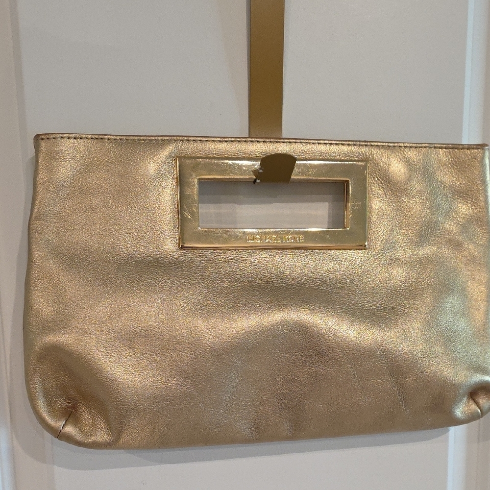 MICHAEL Michael Kors Gold Cutout Wristlet